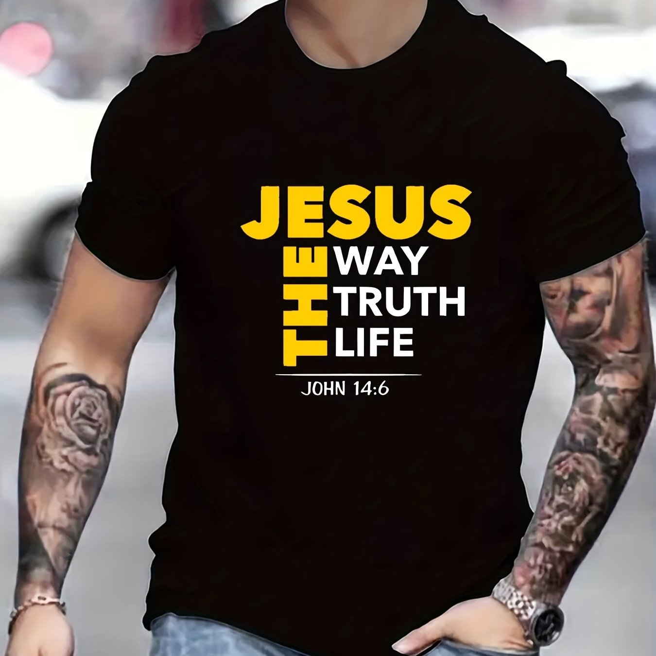 Jesus Print T-shirt, Men's T-shirt