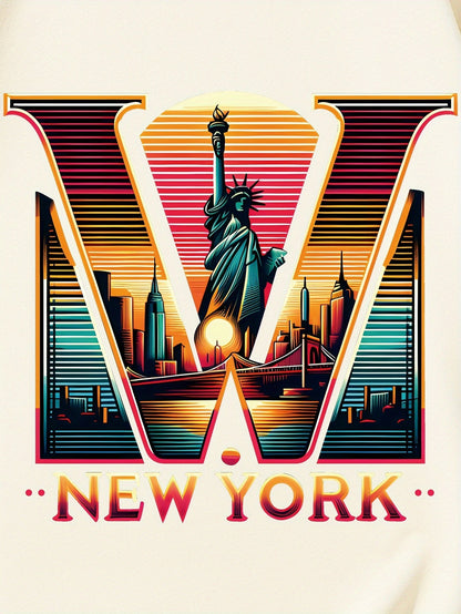New York Graphic Men's Casual Short Sleeve T-shirt