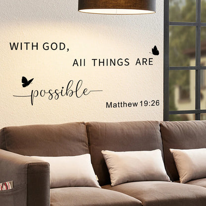 Letter Bible Verse  Wall Stickers