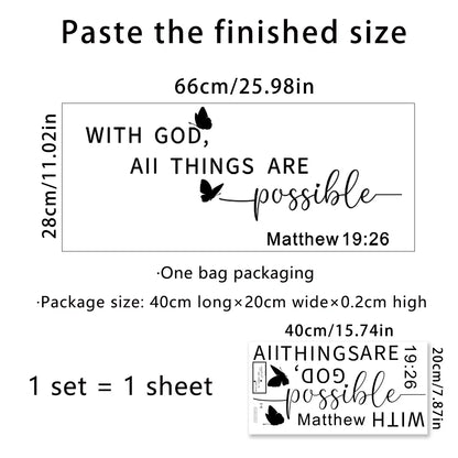 Letter Bible Verse  Wall Stickers
